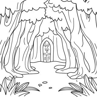 Magical Narnia Forest Coloring Page 22782-18306