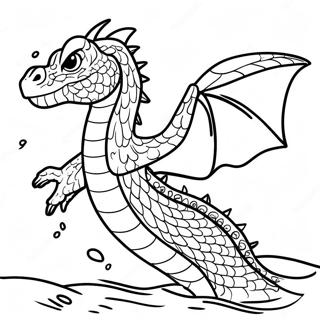 Majestic Water Dragon In Flight Coloring Page 22862-18369