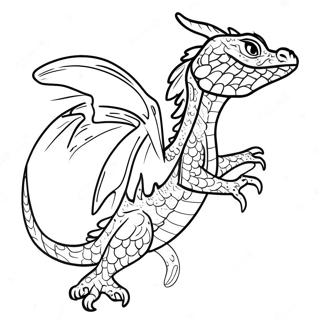 Majestic Water Dragon In Flight Coloring Page 22862-18371