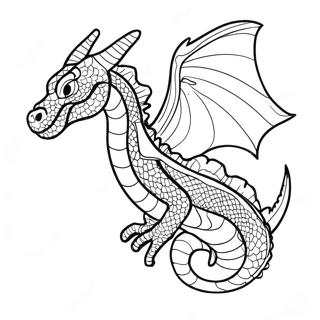 Majestic Water Dragon In Flight Coloring Page 22862-18372