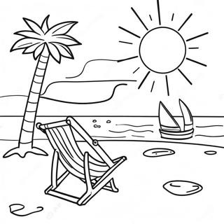 Sunny Beach Day Coloring Page 22872-18377