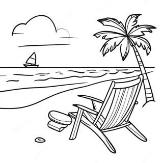 Sunny Beach Day Coloring Page 22872-18378