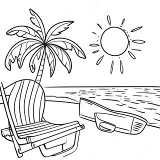 Sunny Beach Day Coloring Page 22872-18379