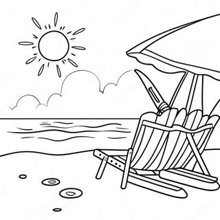 Sunny Beach Day Coloring Page 22872-18380