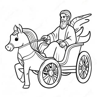 Elijah With Fiery Chariot Coloring Page 22892-18393