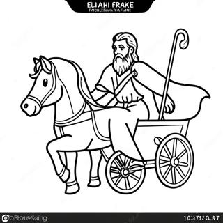 Elijah With Fiery Chariot Coloring Page 22892-18395