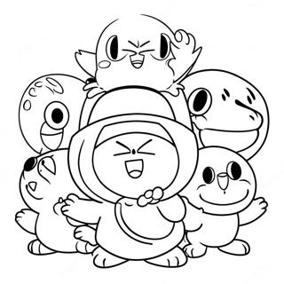 Doraemon With Friends Coloring Page 22912-18411