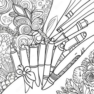 Colorful Markers Coloring Page 22921-18413