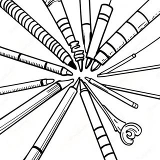 Colorful Markers Coloring Page 22921-18414