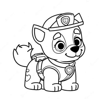 Paw Patrol Valentines Day Coloring Pages