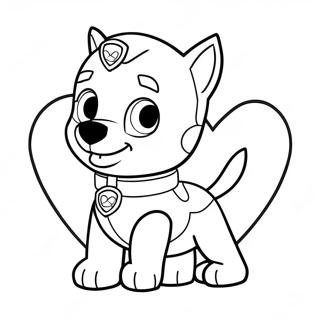 Charming Paw Patrol Hearts Coloring Page 22932-18426