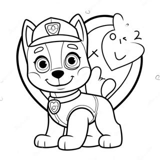 Charming Paw Patrol Hearts Coloring Page 22932-18427