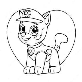 Charming Paw Patrol Hearts Coloring Page 22932-18428