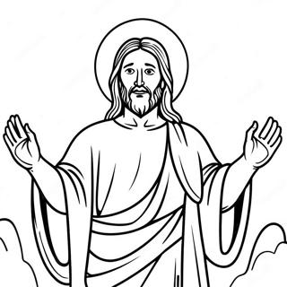 Jesus With Open Arms Coloring Page 22942-18437