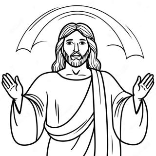 Jesus With Open Arms Coloring Page 22942-18440