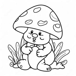 Mushroom Gnome Coloring Pages