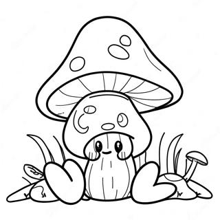 Mushroom Gnome Coloring Page 22951-18436