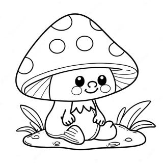 Whimsical Mushroom Gnome Coloring Page 22952-18441