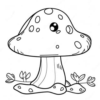 Whimsical Mushroom Gnome Coloring Page 22952-18443