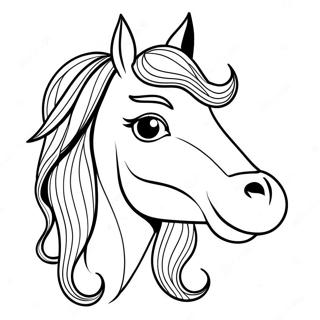 Horse Head Coloring Pages