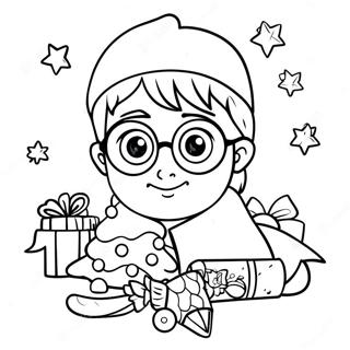 Harry Potter Christmas Coloring Pages