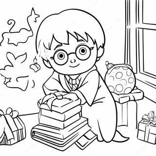 Harry Potter Christmas Coloring Page 22971-18454