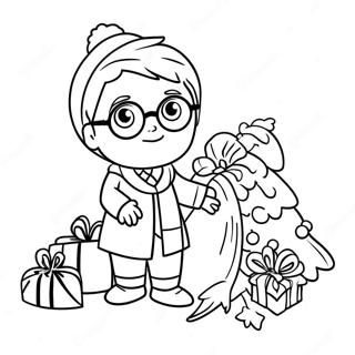 Harry Potter Christmas Coloring Page 22971-18455