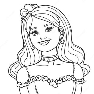 Barbie Birthday Coloring Page 22991-18474