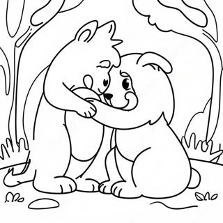 Comforting Animals Coloring Page 23012-18495