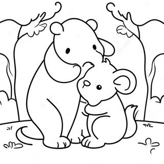 Comforting Animals Coloring Page 23012-18496