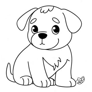 Realistic Puppy Coloring Page 2301-1881