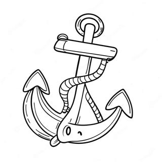 Cute Cartoon Anchor Coloring Page 23062-18529