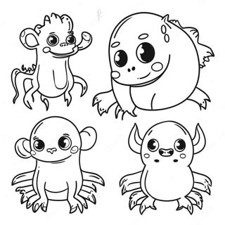 Funny Ugly Creature Coloring Page 23072-18533