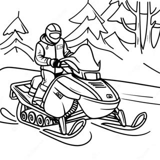 Exciting Snowmobile Race Coloring Page 23082-18546