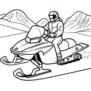 Exciting Snowmobile Race Coloring Page 23082-18548