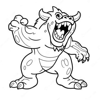 Ferocious Monster Roaring Coloring Page 23112-18569