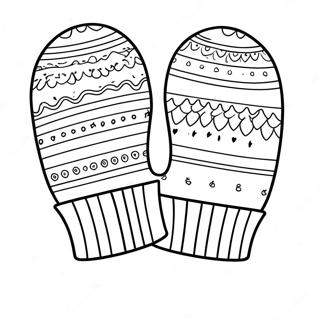 Mittens Sheet Coloring Pages