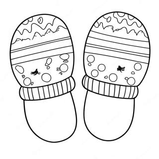 Cute Mittens Sheet Coloring Page 23121-18575