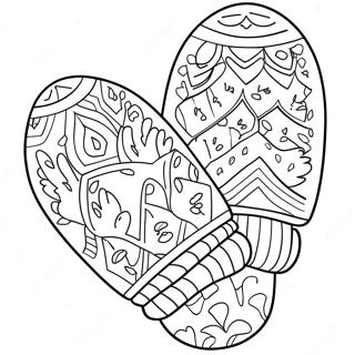 Cute Mittens Sheet Coloring Page 23121-18576