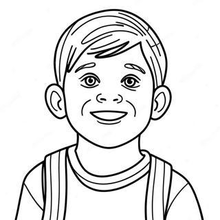 Portrait Coloring Page Of A Happy Child 23141-18590