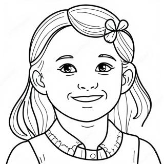 Colorful Portrait Of A Smiling Girl Coloring Page 23142-18596