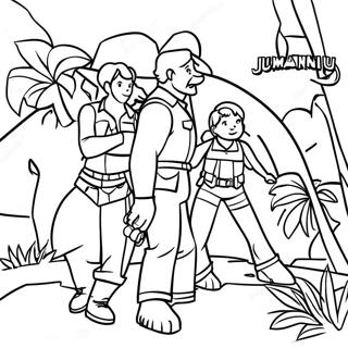 Jumanji Adventure Scene Coloring Page 23152-18609