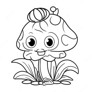 Cute Piranha Plant With Big Eyes Coloring Page 23162-18605