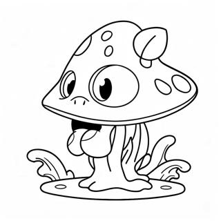 Cute Piranha Plant With Big Eyes Coloring Page 23162-18607