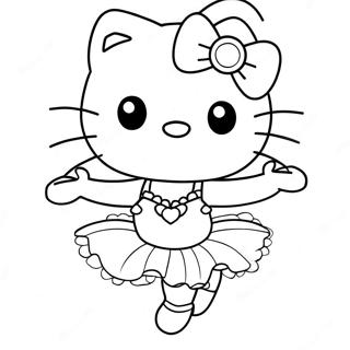 Hello Kitty Ballerina Coloring Page 23171-18615