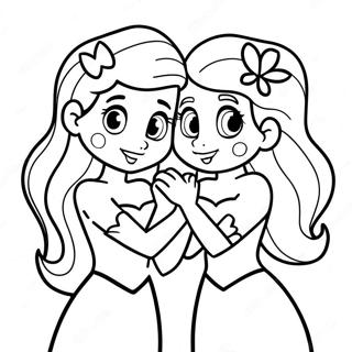 Ariel Sisters Coloring Page 23191-18632