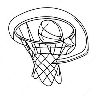 Colorful Basketball Hoop With Ball Coloring Page 23212-18652