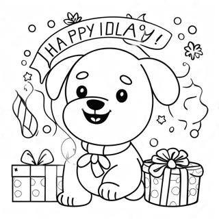 Happy Holidays Coloring Page 2321-1894