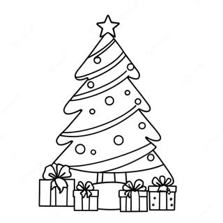 Festive Christmas Tree Coloring Page 2322-1900