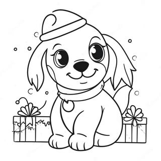 Christmas Puppy Coloring Page 23241-18675